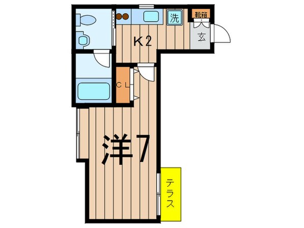 グランエッグス祐天寺Ｂの物件間取画像